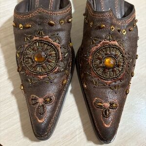 Half boots/heels beaded detailed vintage